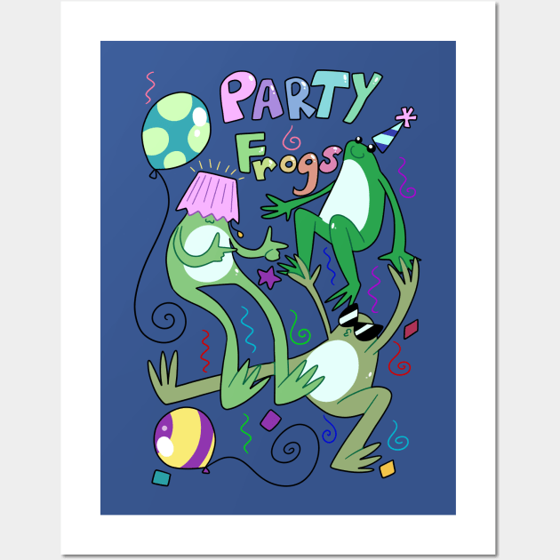 Party Frogs Wall Art by saradaboru